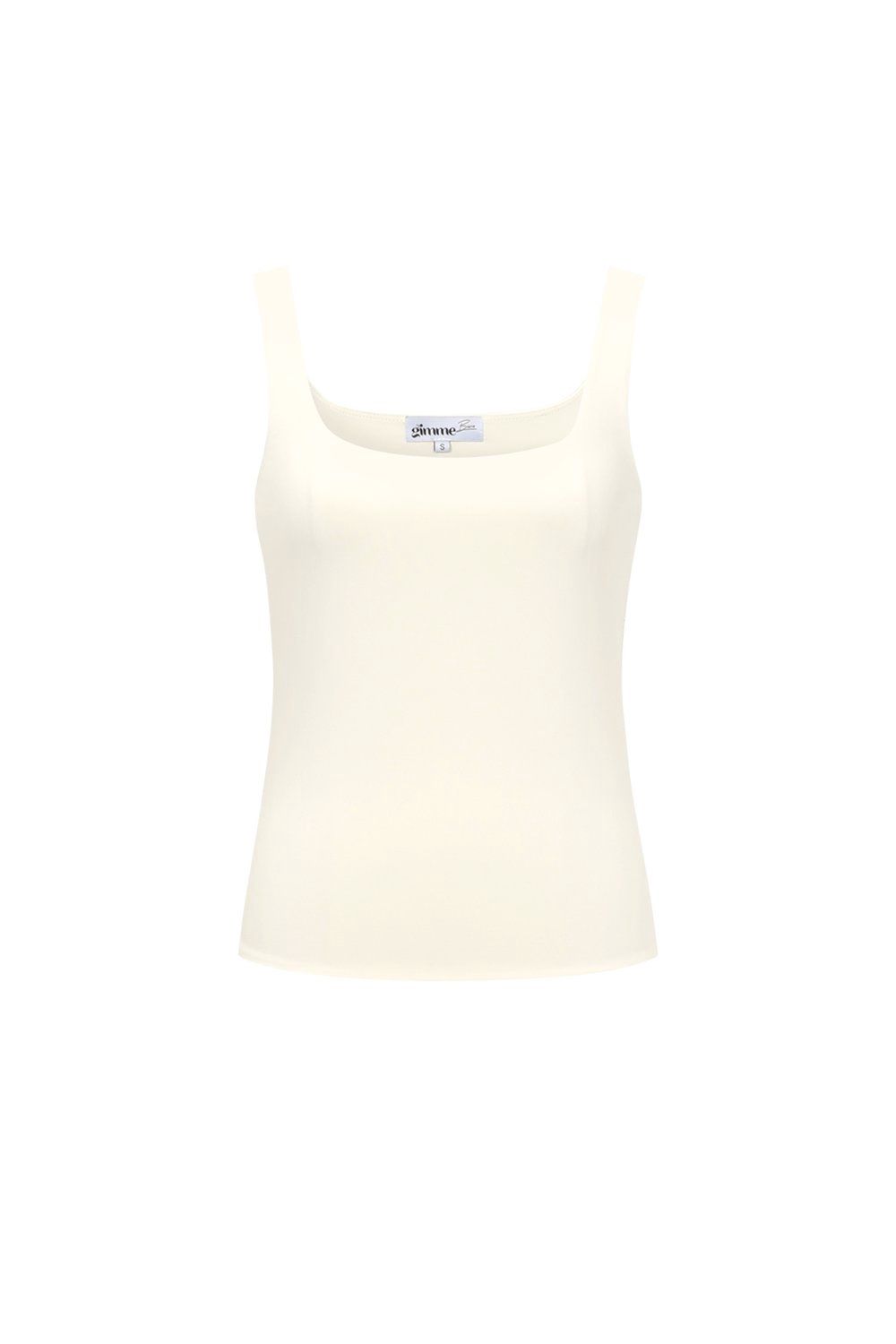 Strakke basic top met stretch - off-white