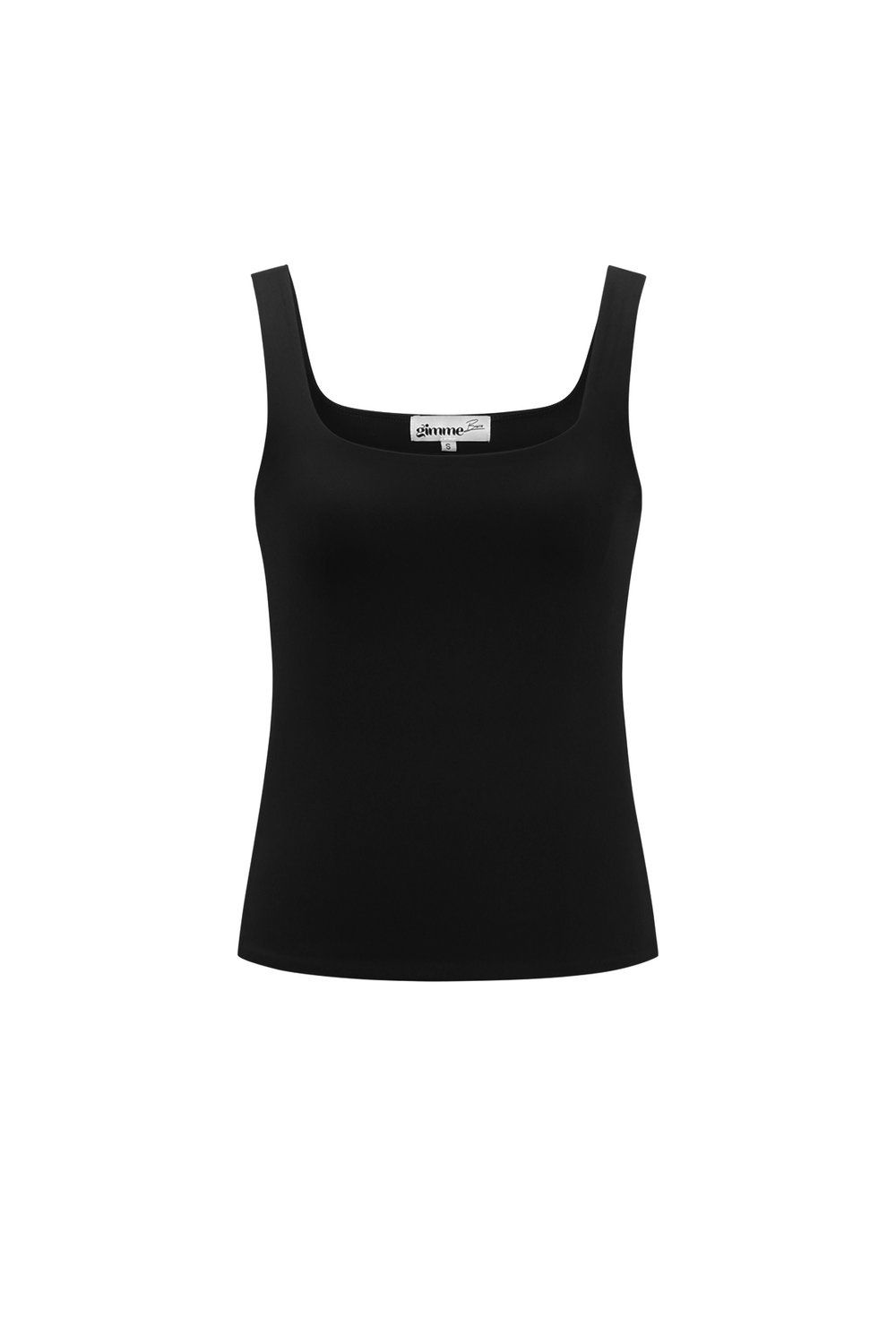 Strakke basic top met stretch - zwart