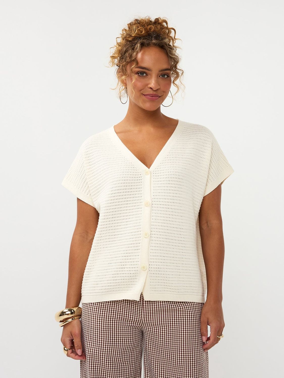 Knitted top Elin - Ecru