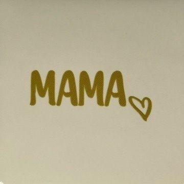 Tegel - 'mama (hartje) creme/goud'