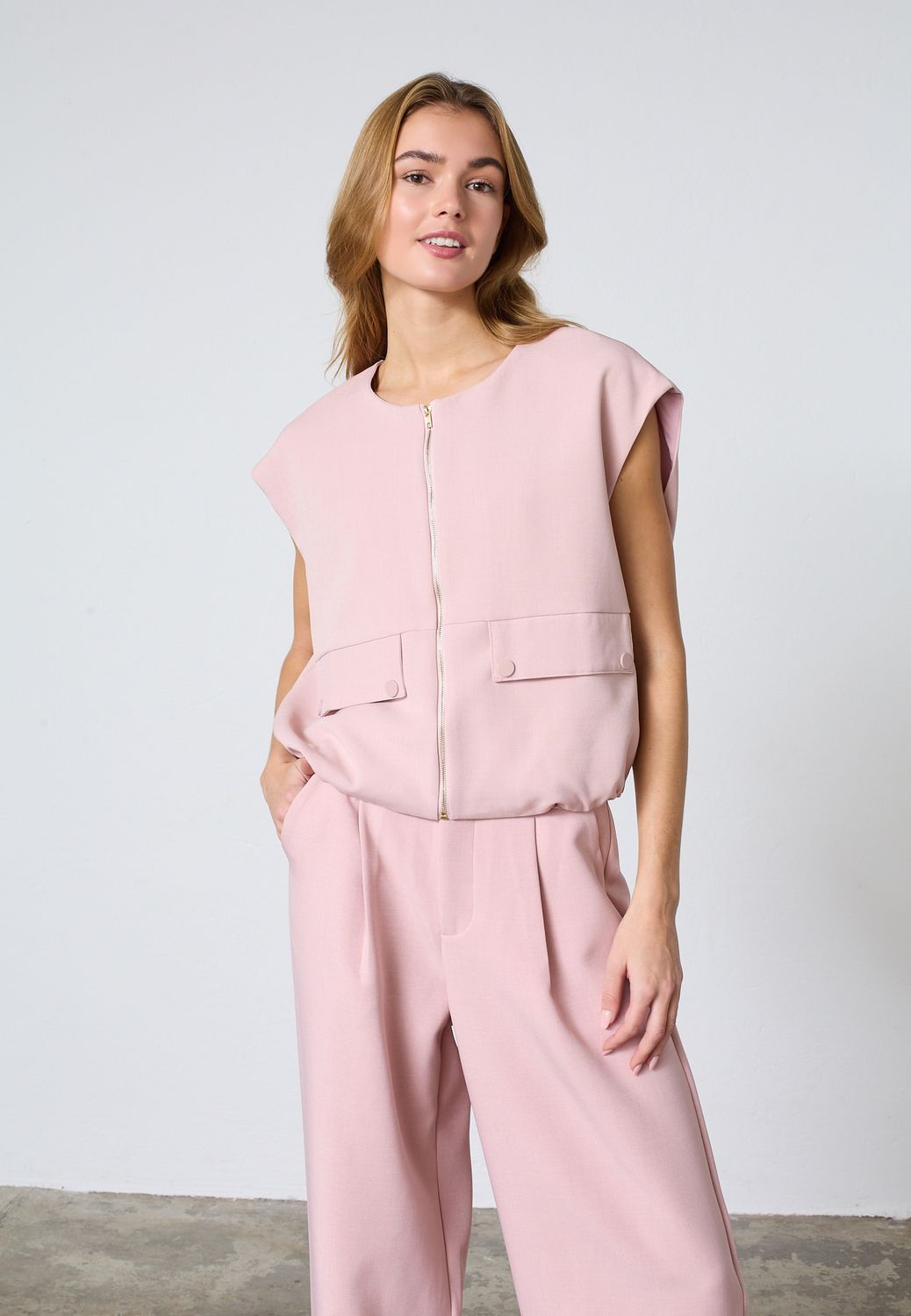 Gilet Garwin - mauve / roze