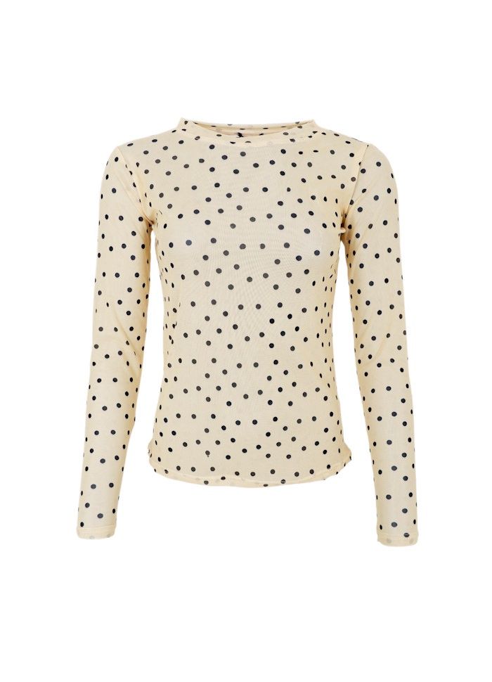 Mesh top dots - geel/zwart