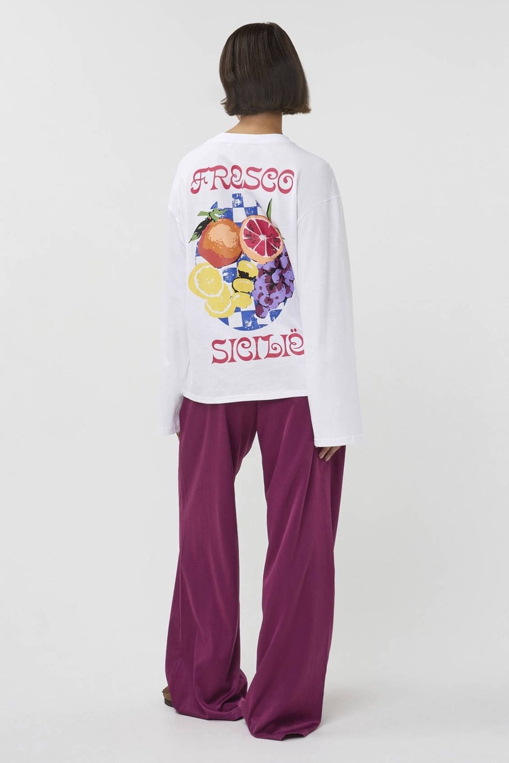 T-shirt Riven met backprint - wit