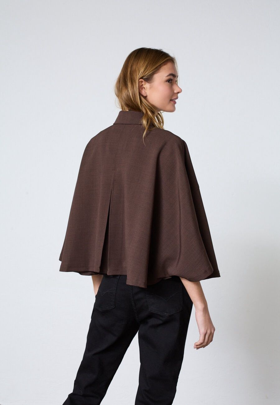 Cape jacket Garwin - teak