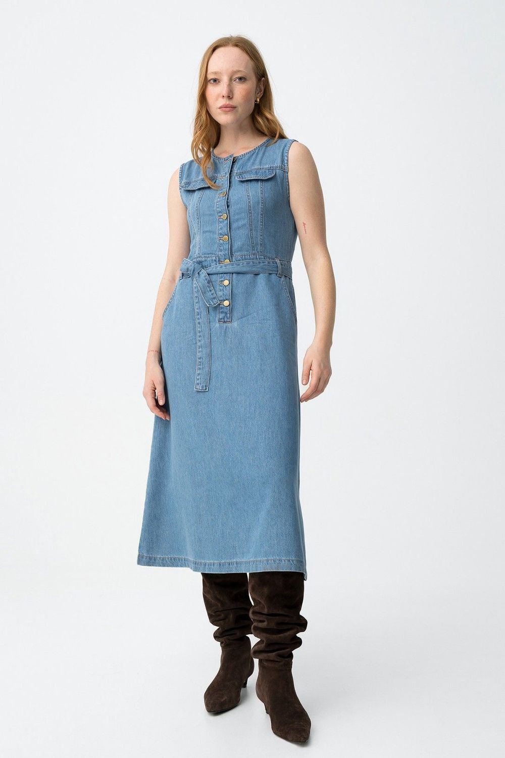 Spijkerjurk Nancy - blauw