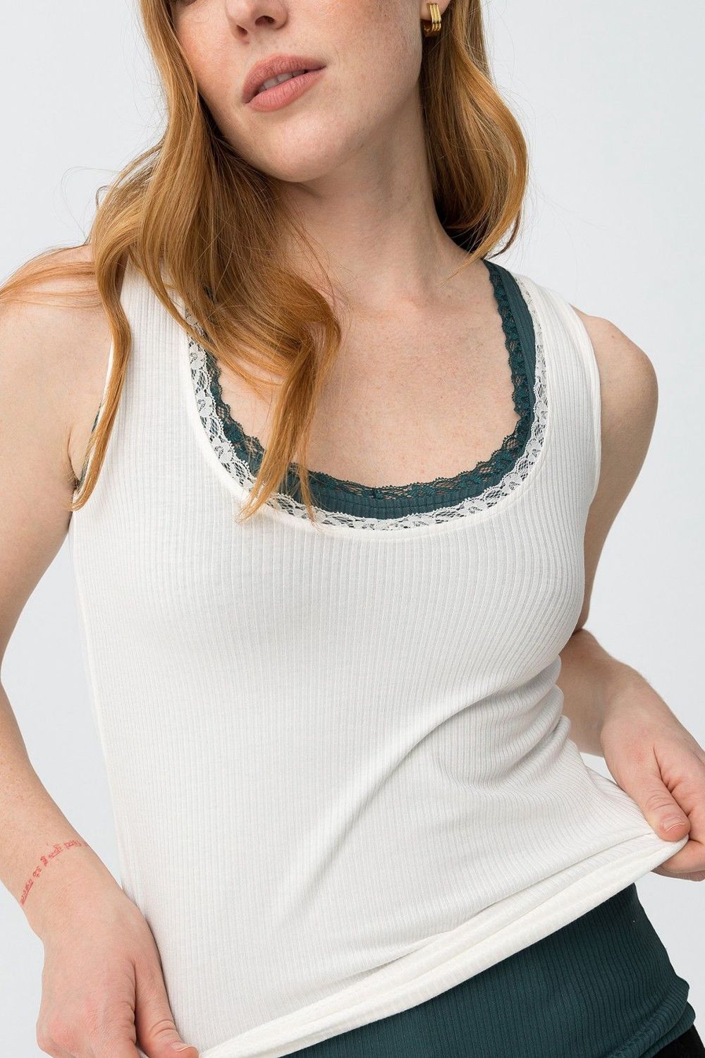 Mouwloze top Vigo - wit