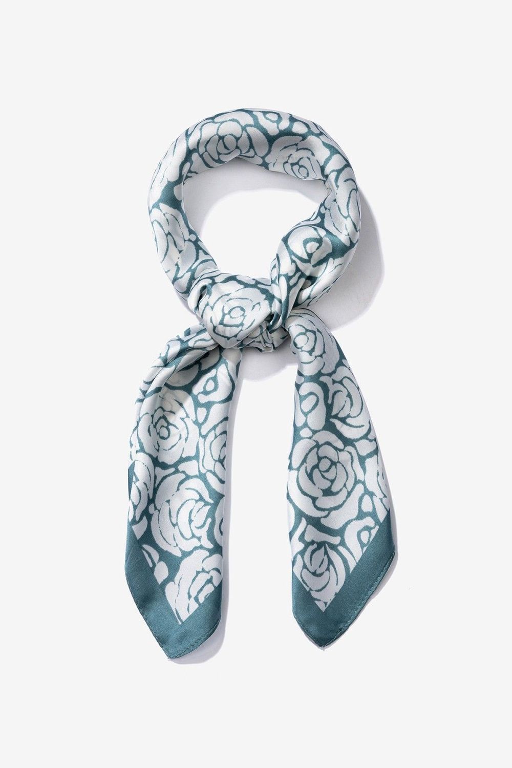 Sjaal satijn look Lotus - blauw