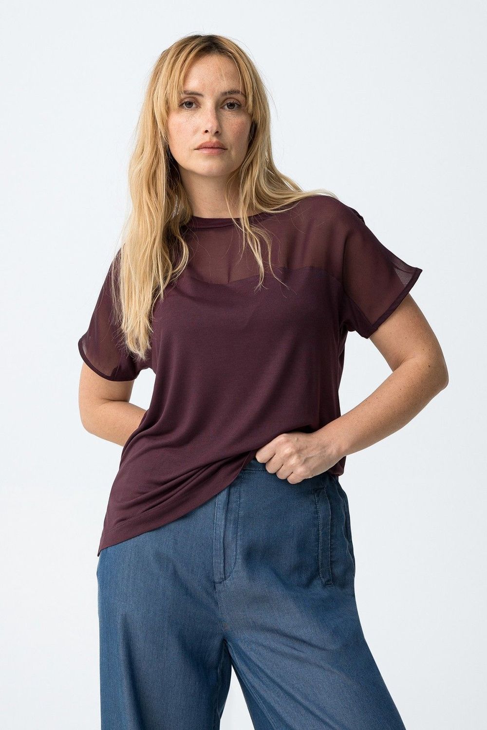 T-shirt Sky - bordeaux