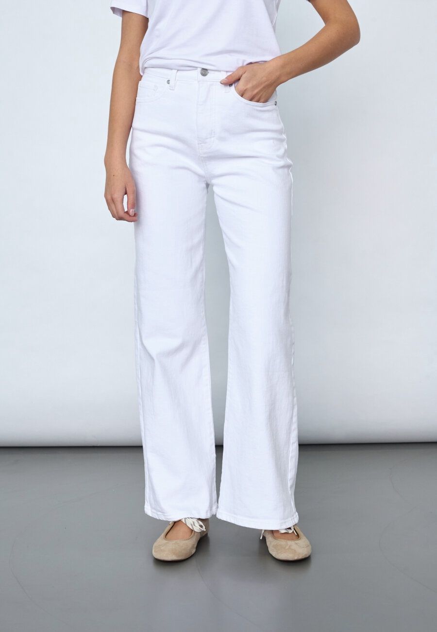 Jeans Owi high waist - wit