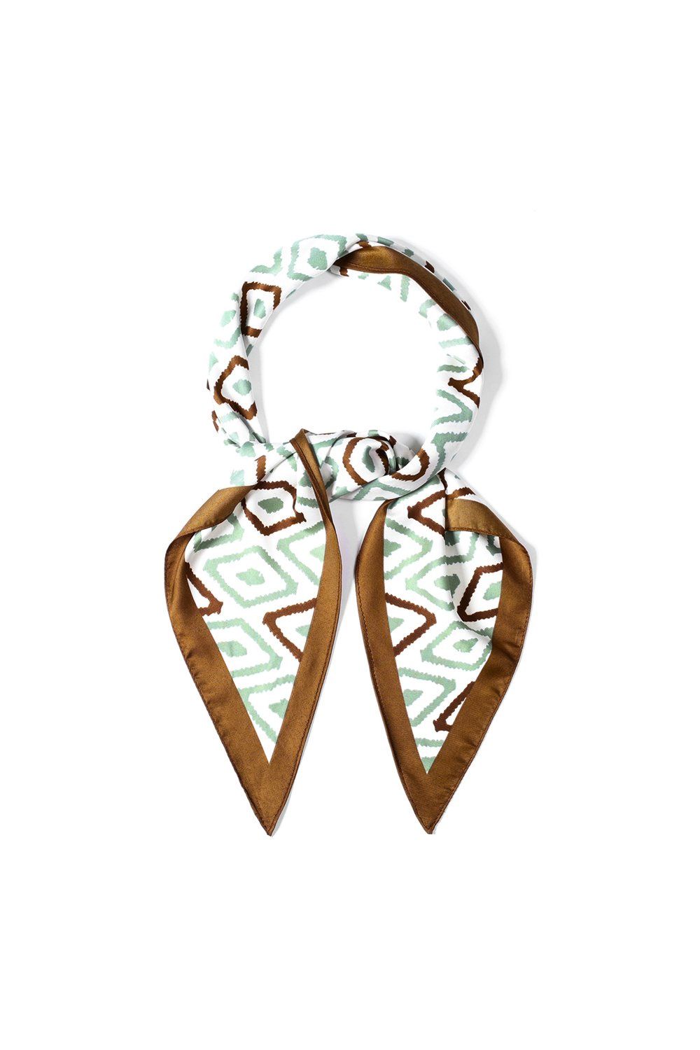 Sjaal print - groen, bruin, beige