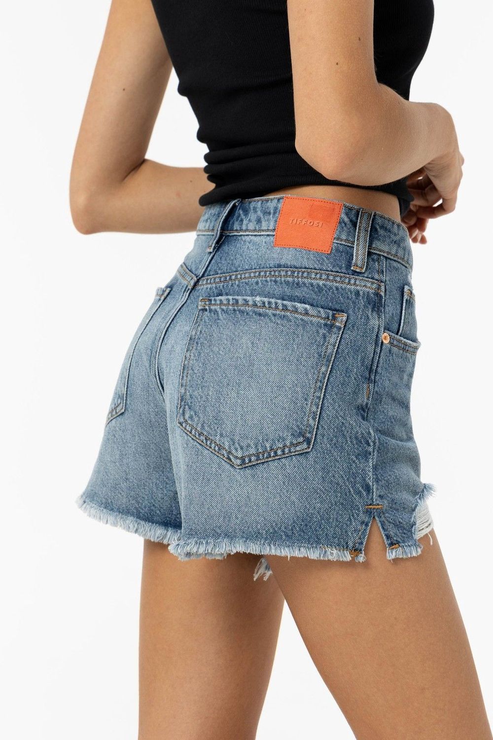 Short Babsy high waist - med. blue