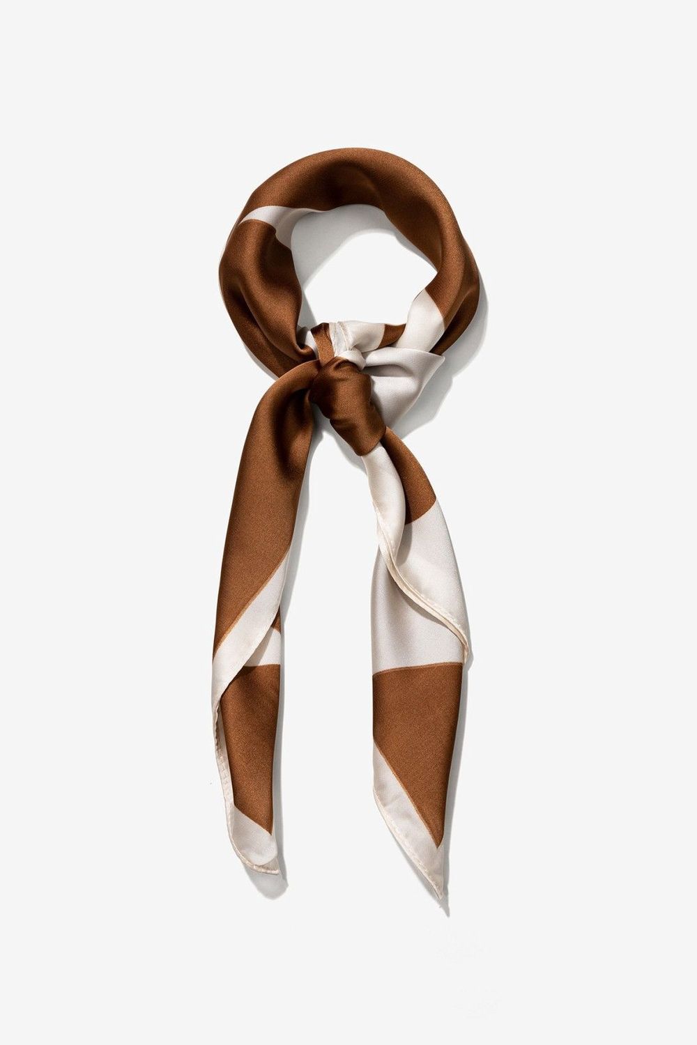 Sjaal satijn look Pietra - brown