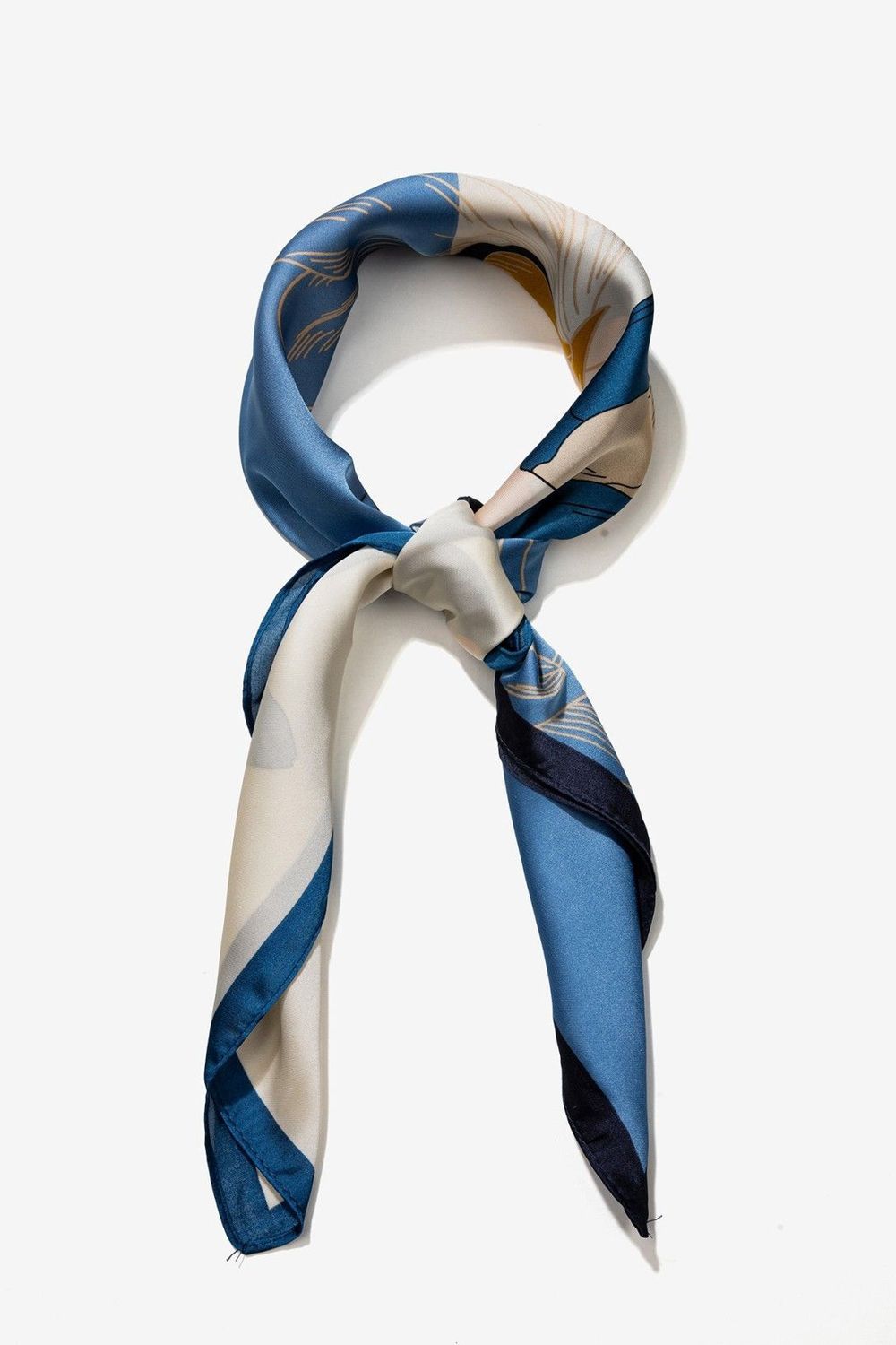 Sjaal satijn look Indira - blue