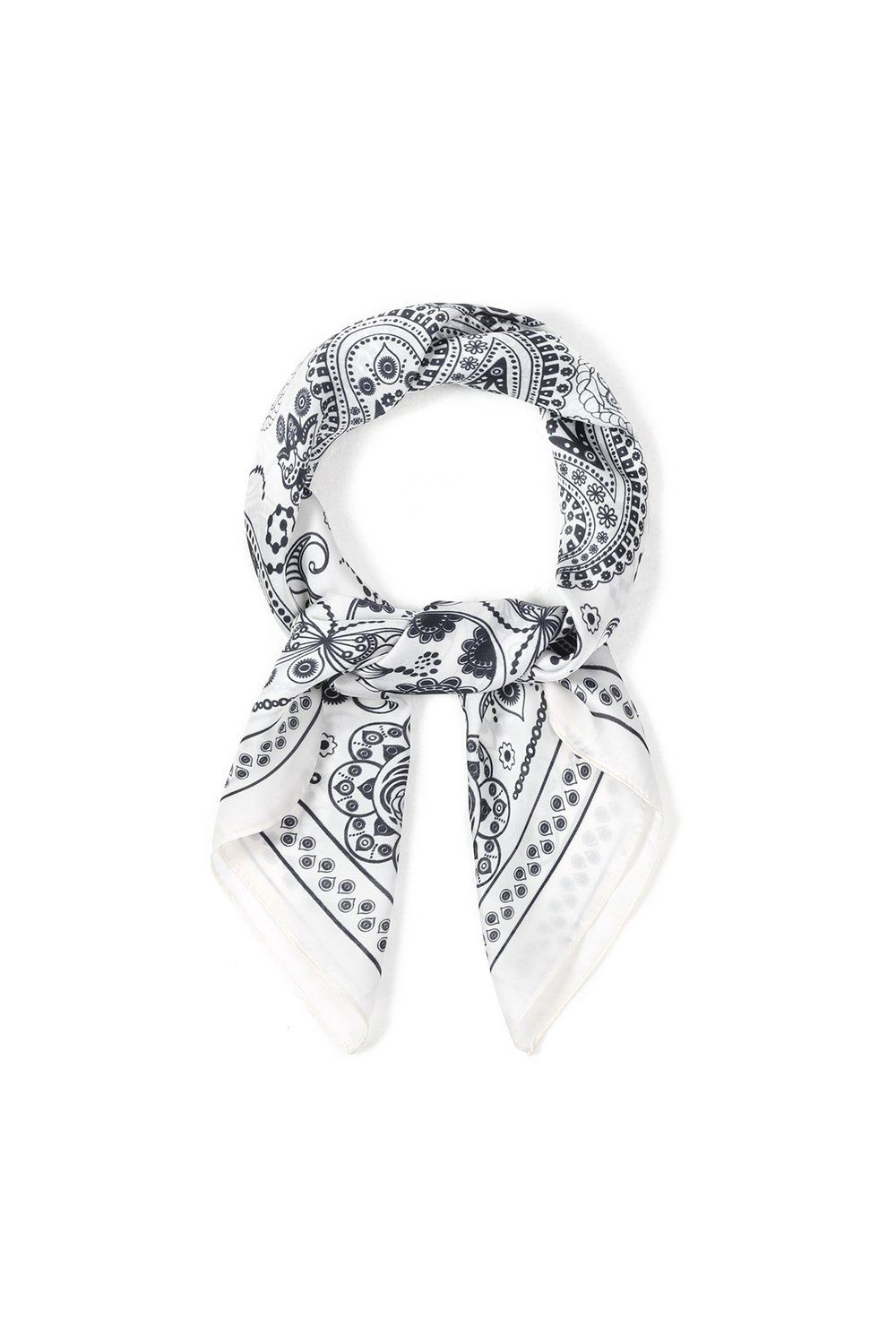 Sjaal paisley patroon - zwart