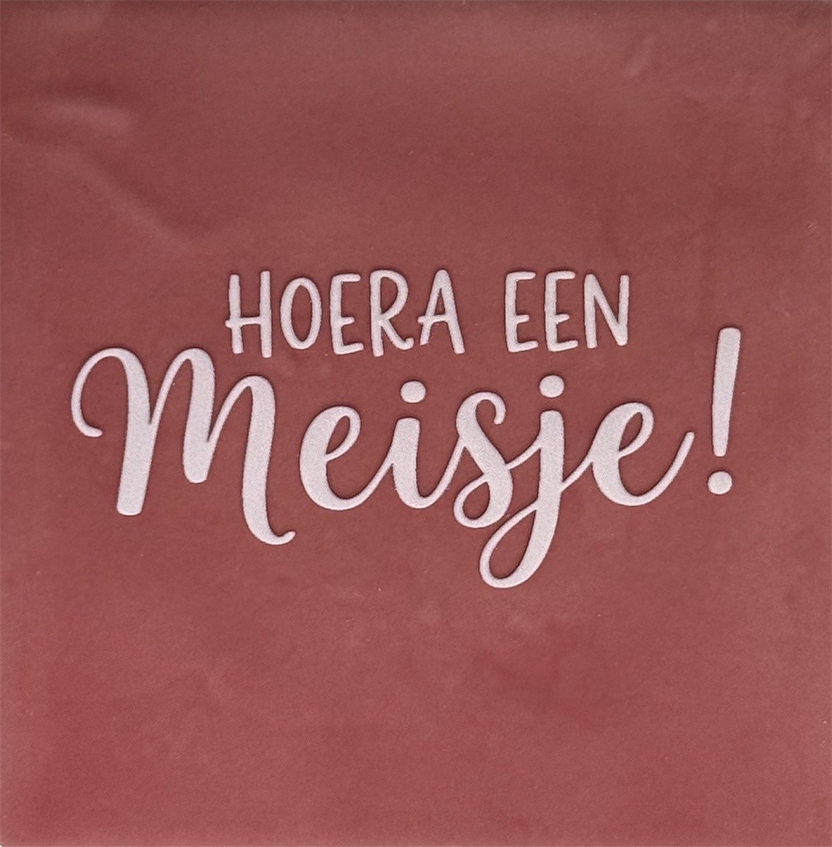 Tegel - 'hoera een meisje roze/babyroze'