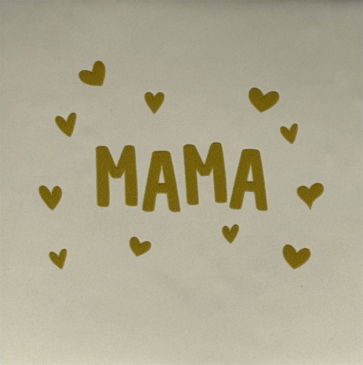 Tegel - 'mama (hartjespatroon) creme/goud'