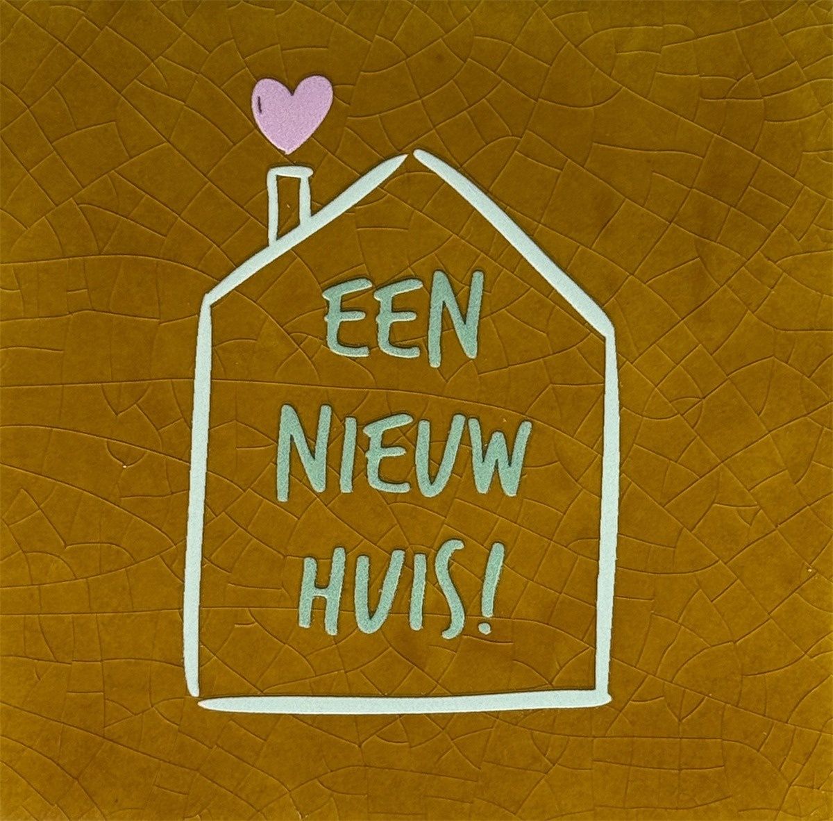 Tegel - 'een nieuw huis oker/mint'
