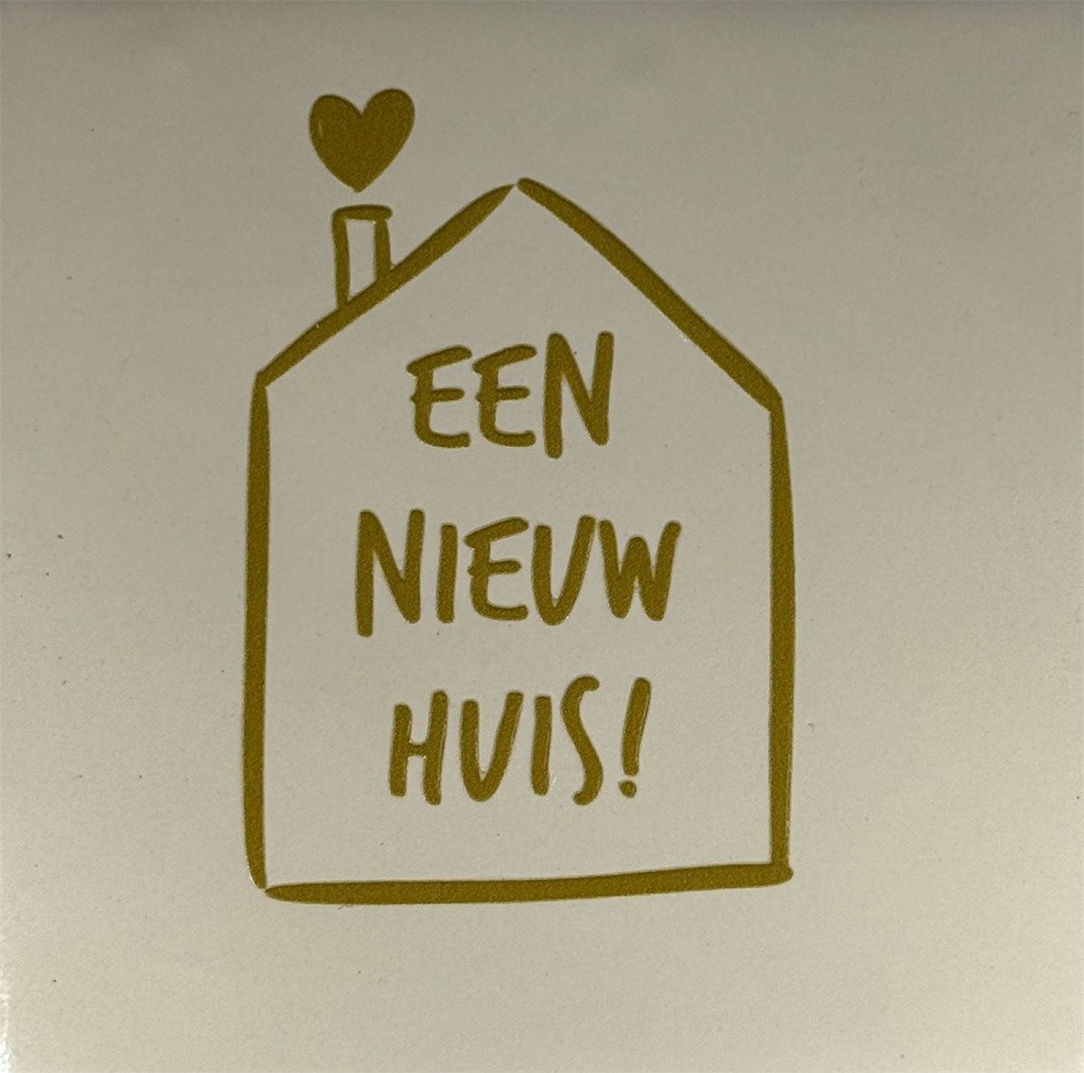 Tegel - 'een nieuw huis creme/goud'