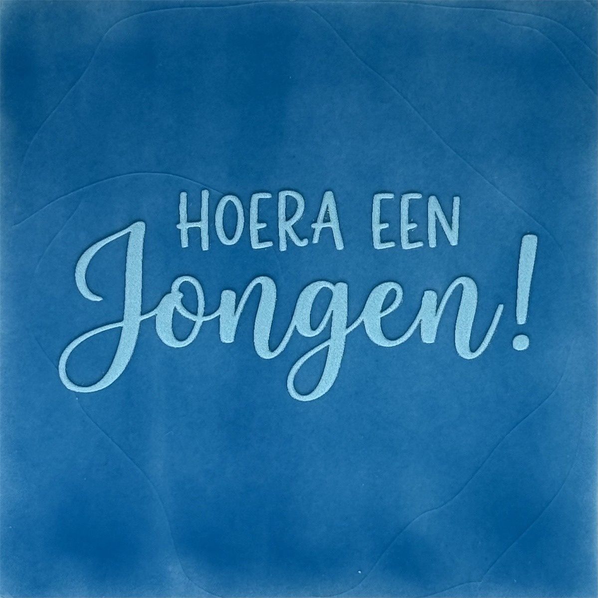 Tegel - 'hoera een jongen lichtblauw/warmblauw'