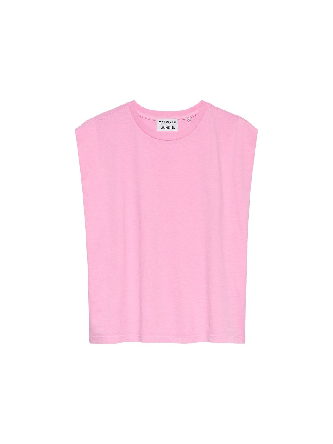 Folded shoulder singlet - soft pink