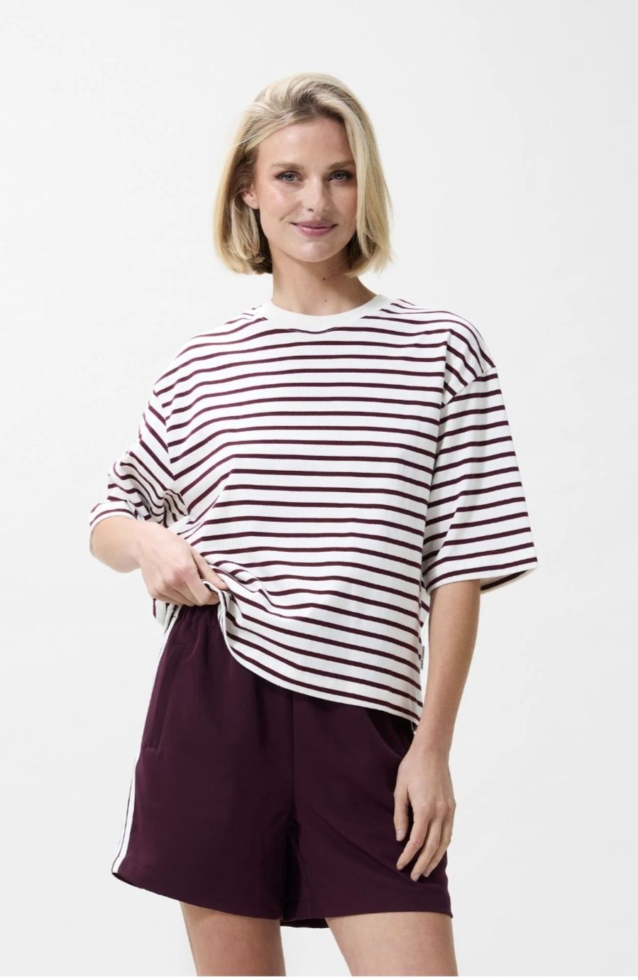 Loose fit striped t-shirt - winetasting