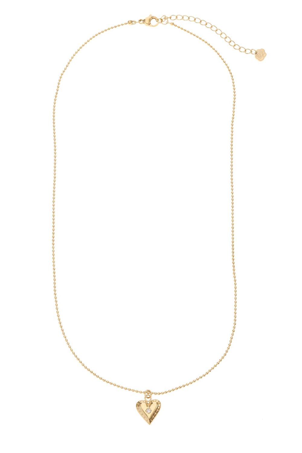 Ketting hartje met steentje