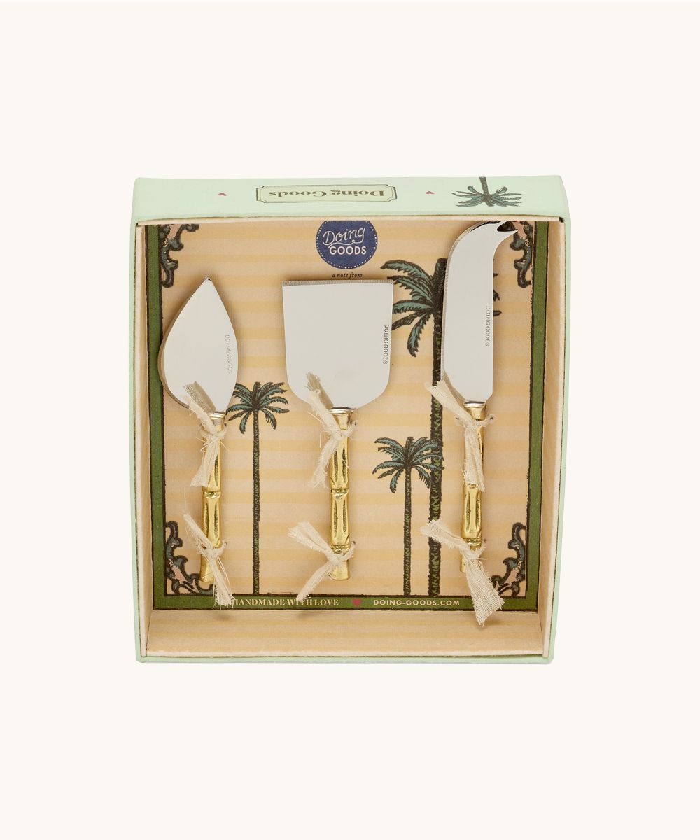Kaasmesjes Set Bodhi Bamboo  (in cadeaubox)