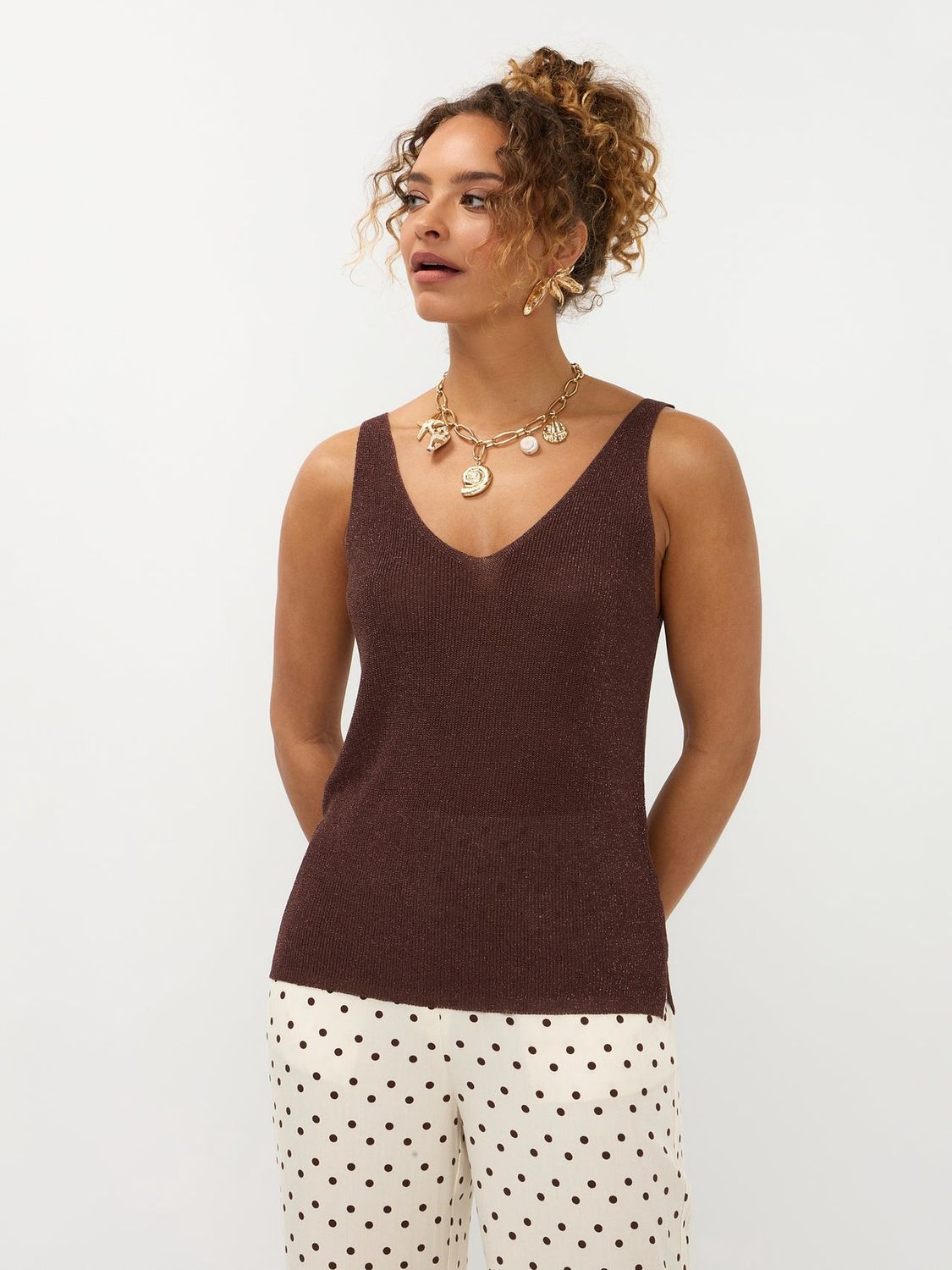 Knitted Top Lux - brown