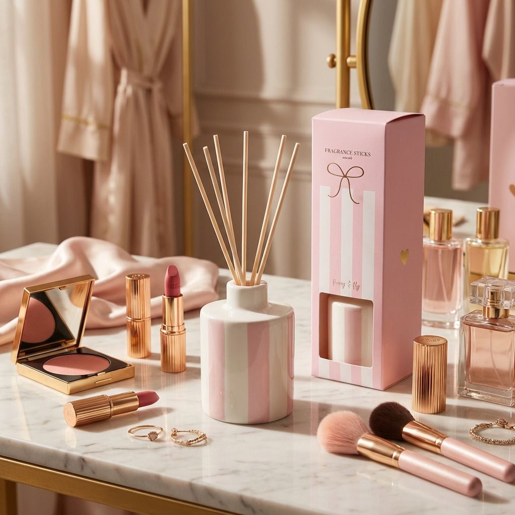 Geurstokjes | Roze keramiek