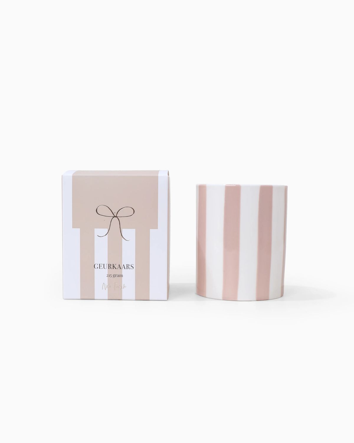 Geurkaars | Beige keramiek - 215gr