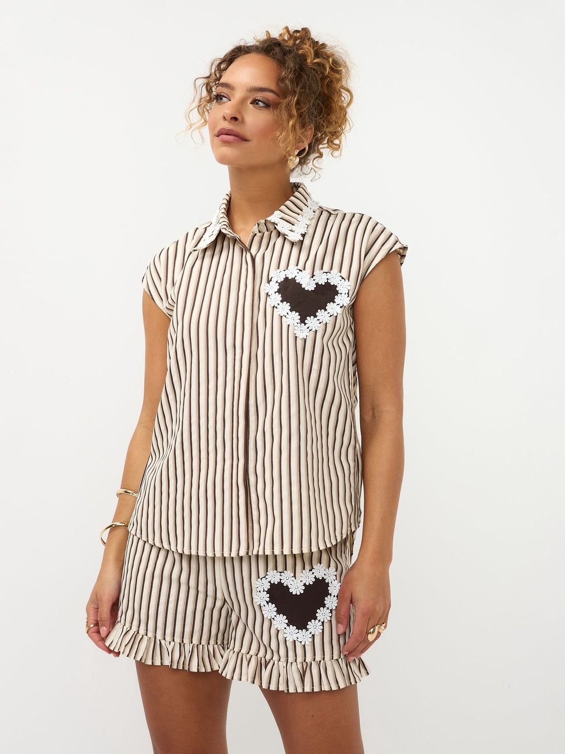 Blouse Emi - Brown stripe