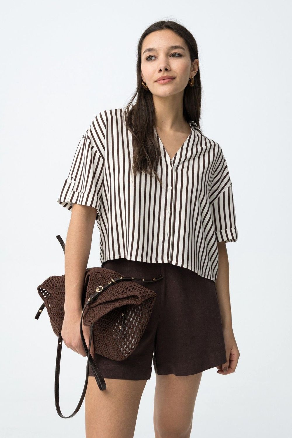 Blouse Activea  - bruin streep