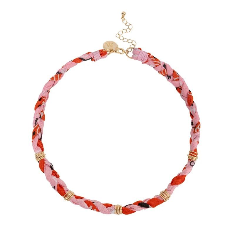 The Lola Necklace - pink / orange