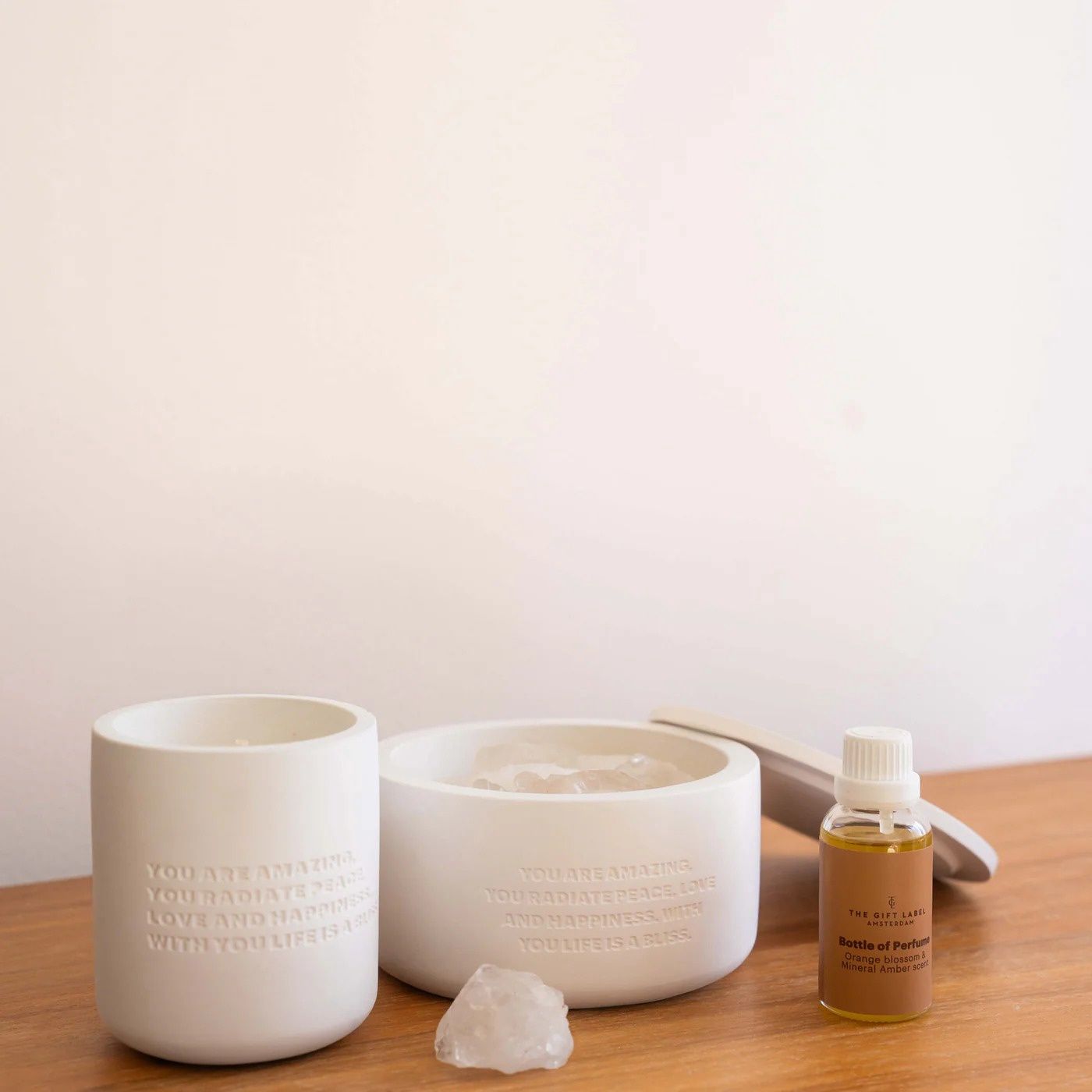 Cemented Candle 170gr - You Are Amazing (beige)