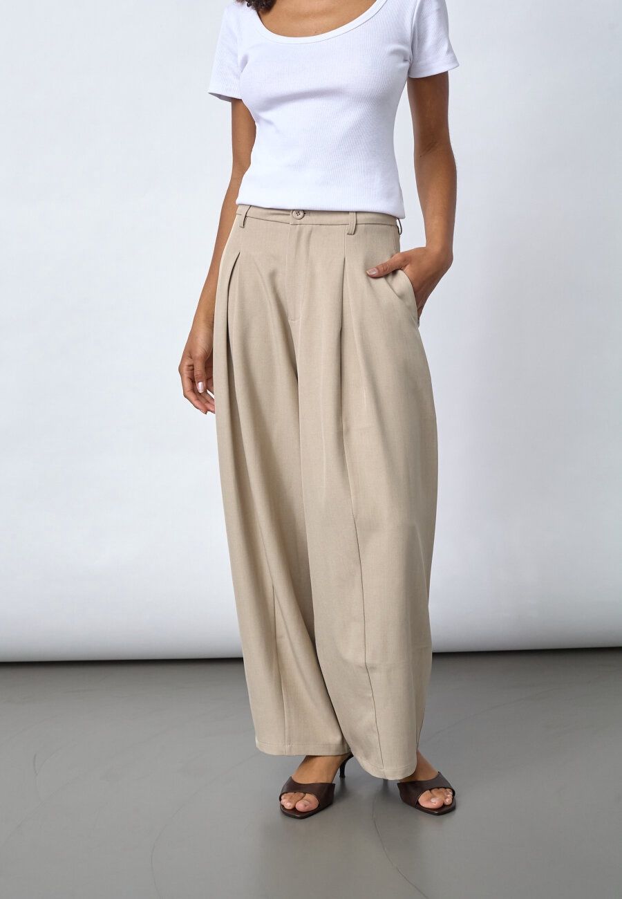 Barrel pants Gaki - l. sand melange