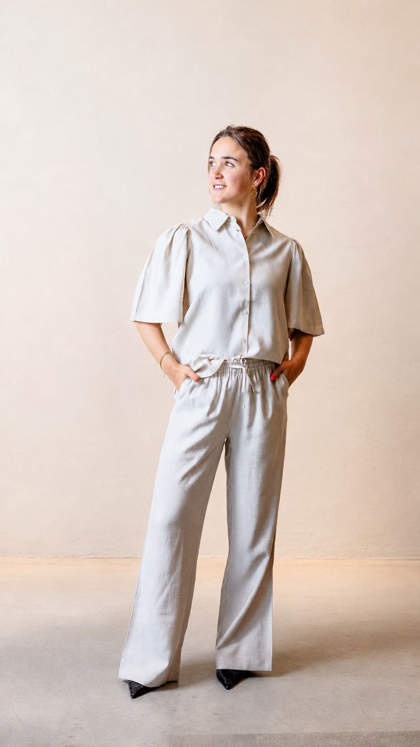 Broek Ella - sand melange