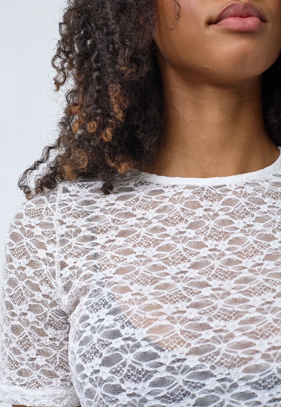 Top Gimas korte mouw - white