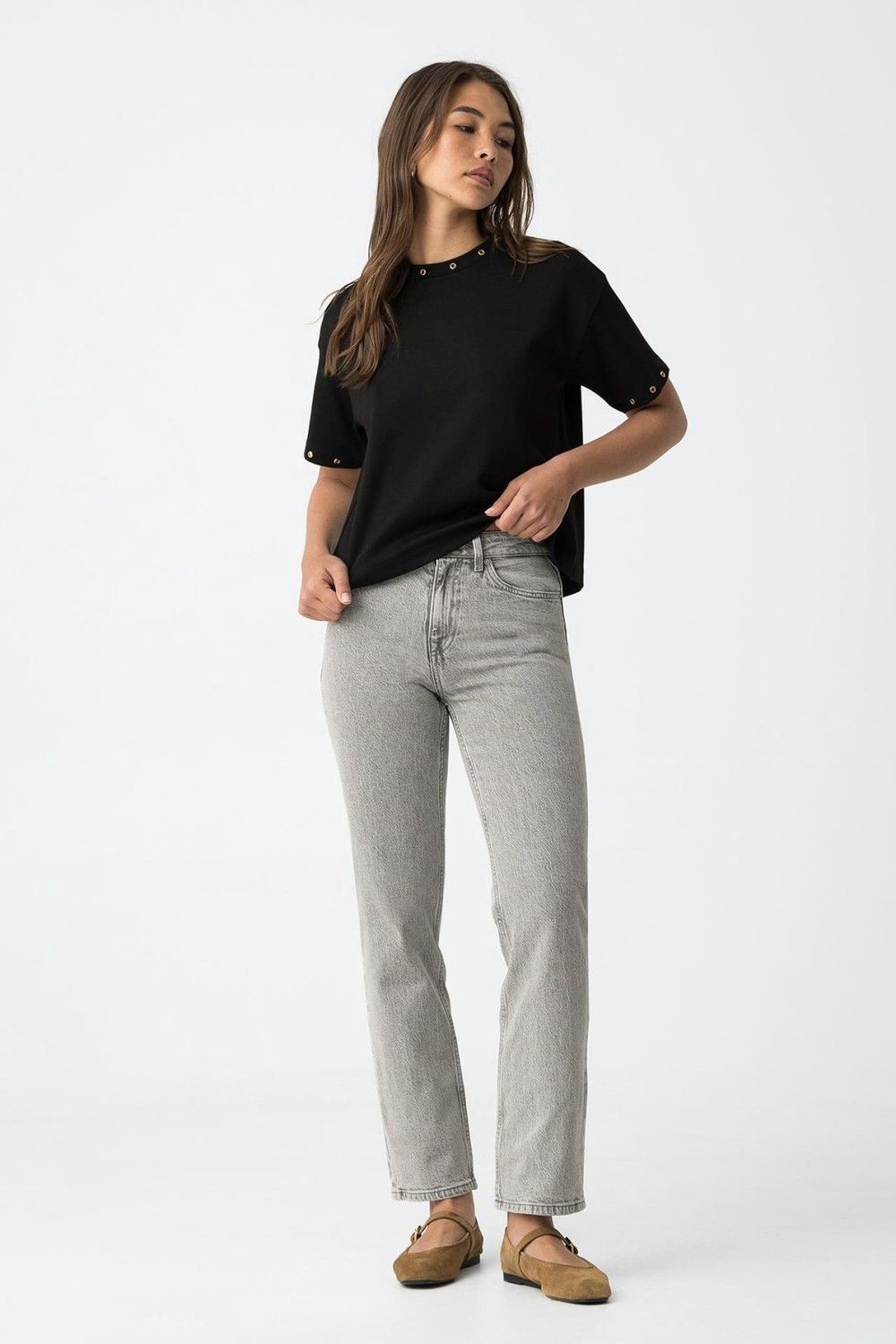 Straight fit jeans Amy_70 - grijs