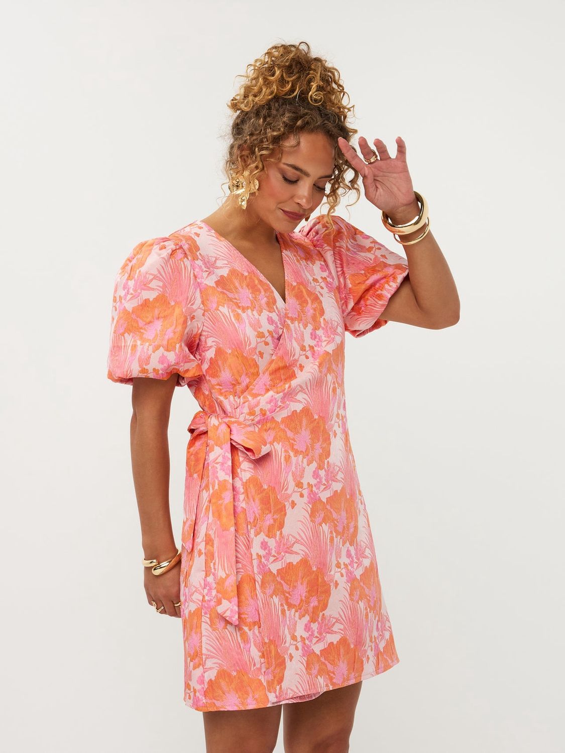 Dress Kelly - orange flower