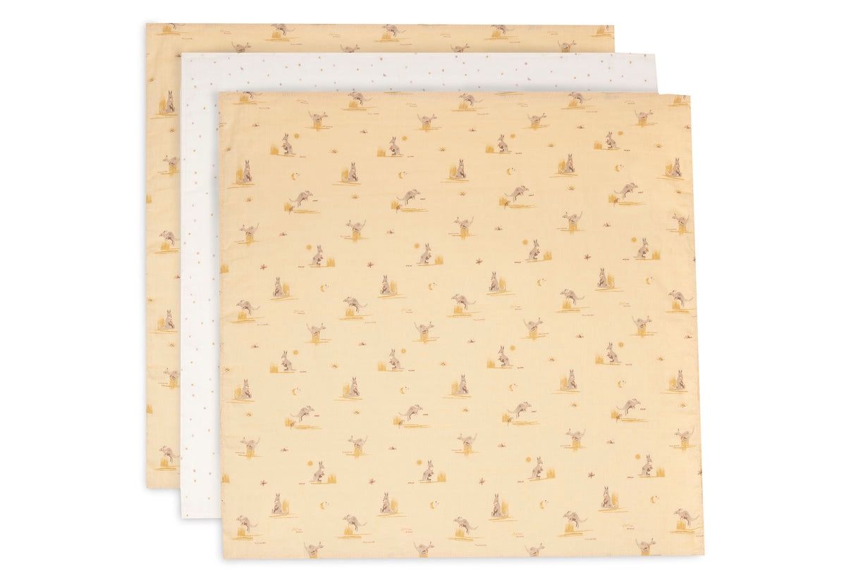 Hydrofiele Doek Small 70x70cm Kangaroots - 3 Stuks