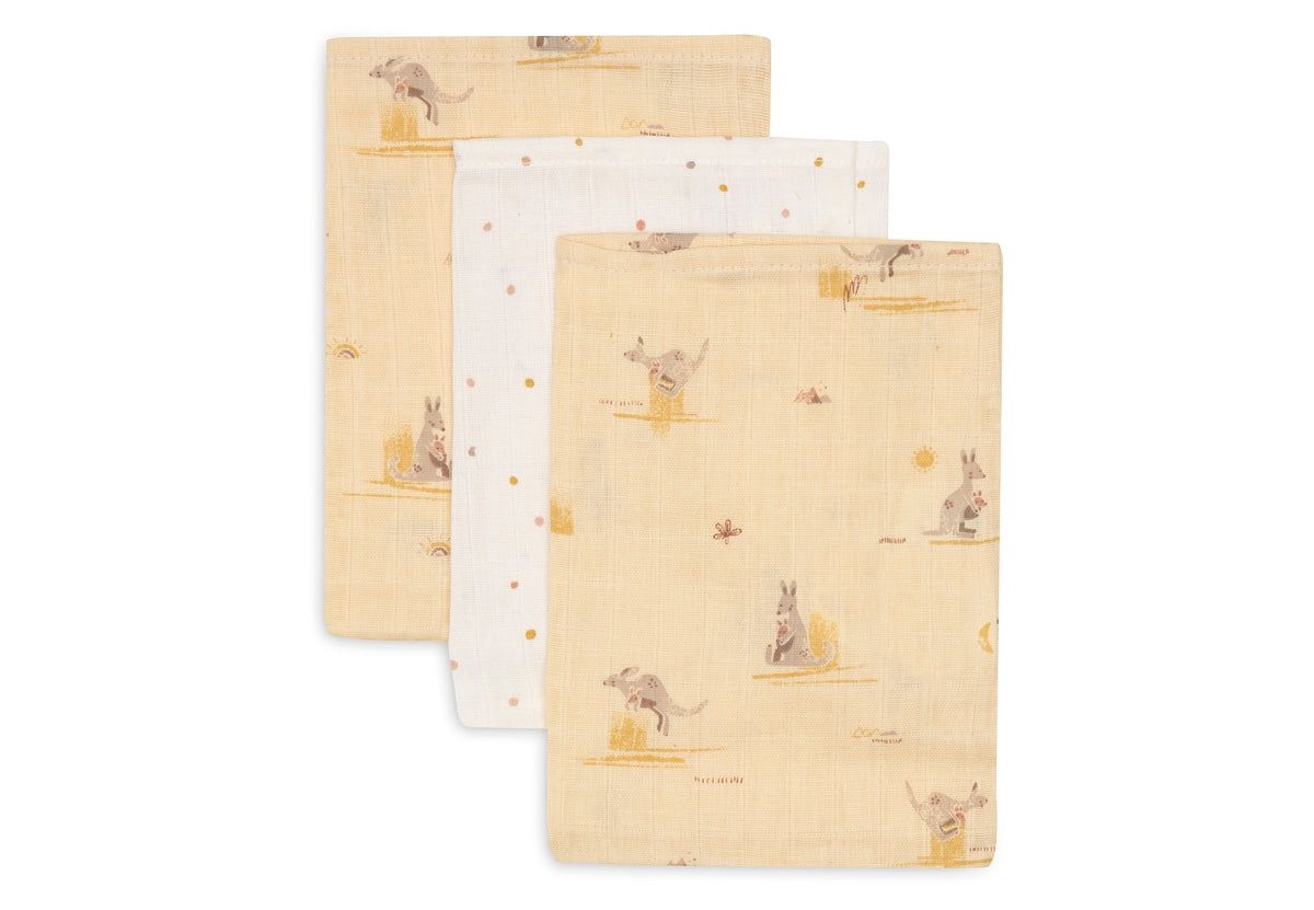 Washandje Hydrofiel Kangaroots - 3 Stuks