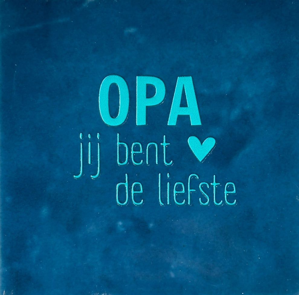 Tegel - 'opa' donkerblauw/turquoise