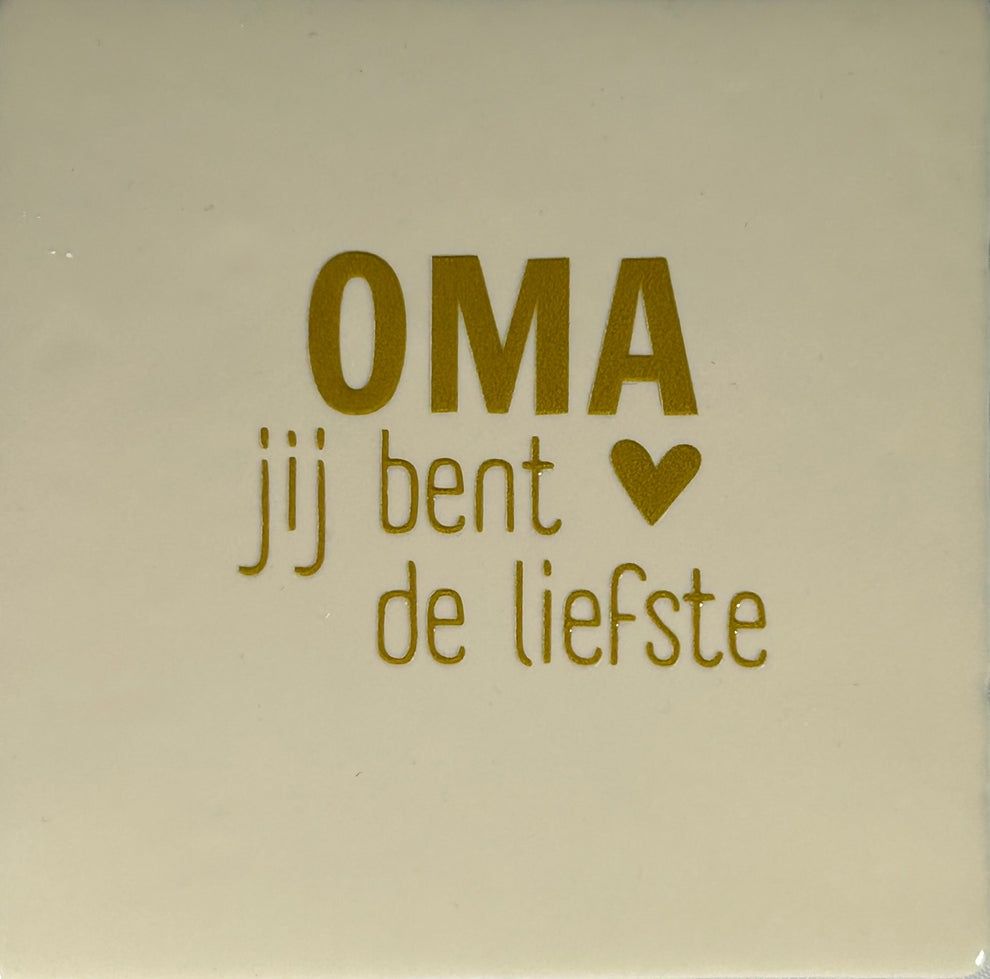 Tegel - oma' creme/goud