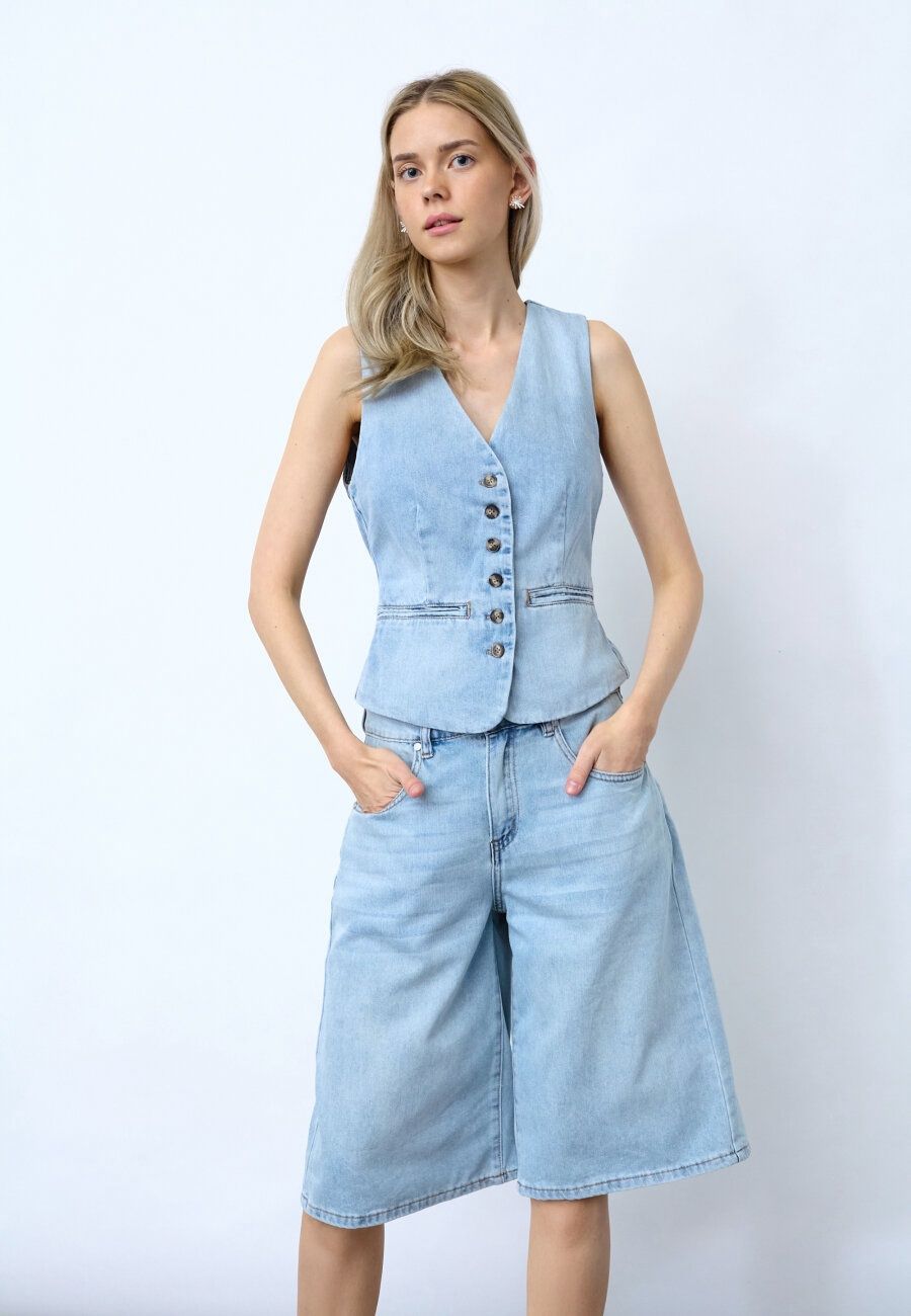 Short / jort Faba - light blue denim