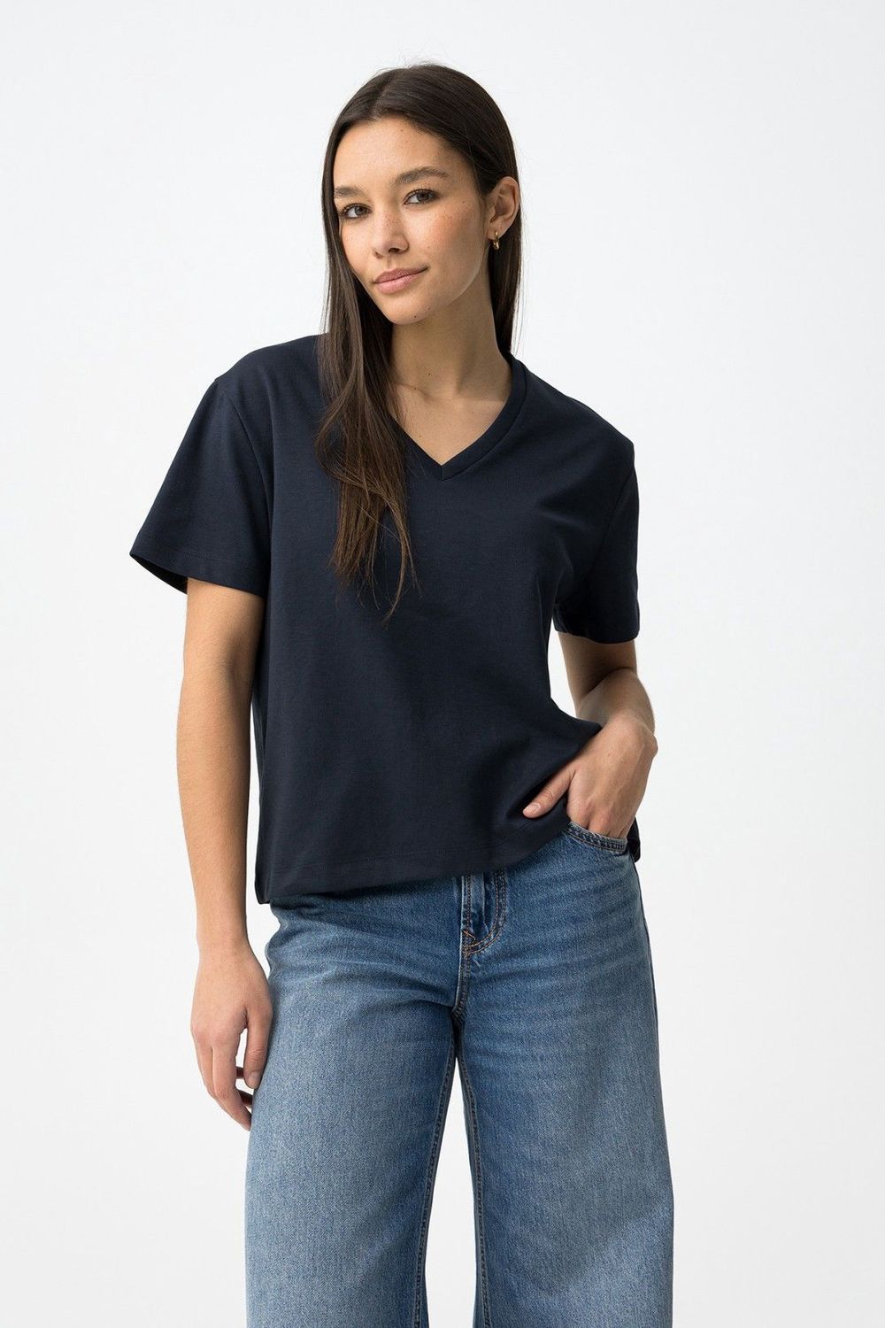 T-shirt Jinnie -  donkerblauw