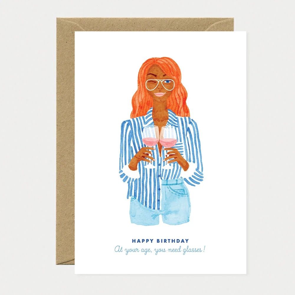 Kaart - Happy Birthday you need glasses