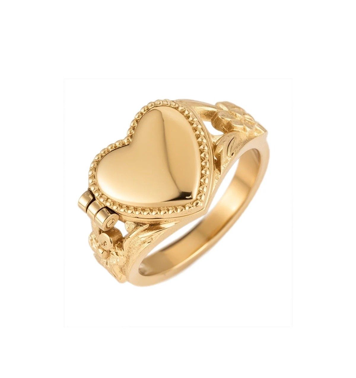 Love ring hart medaillon - maat 17