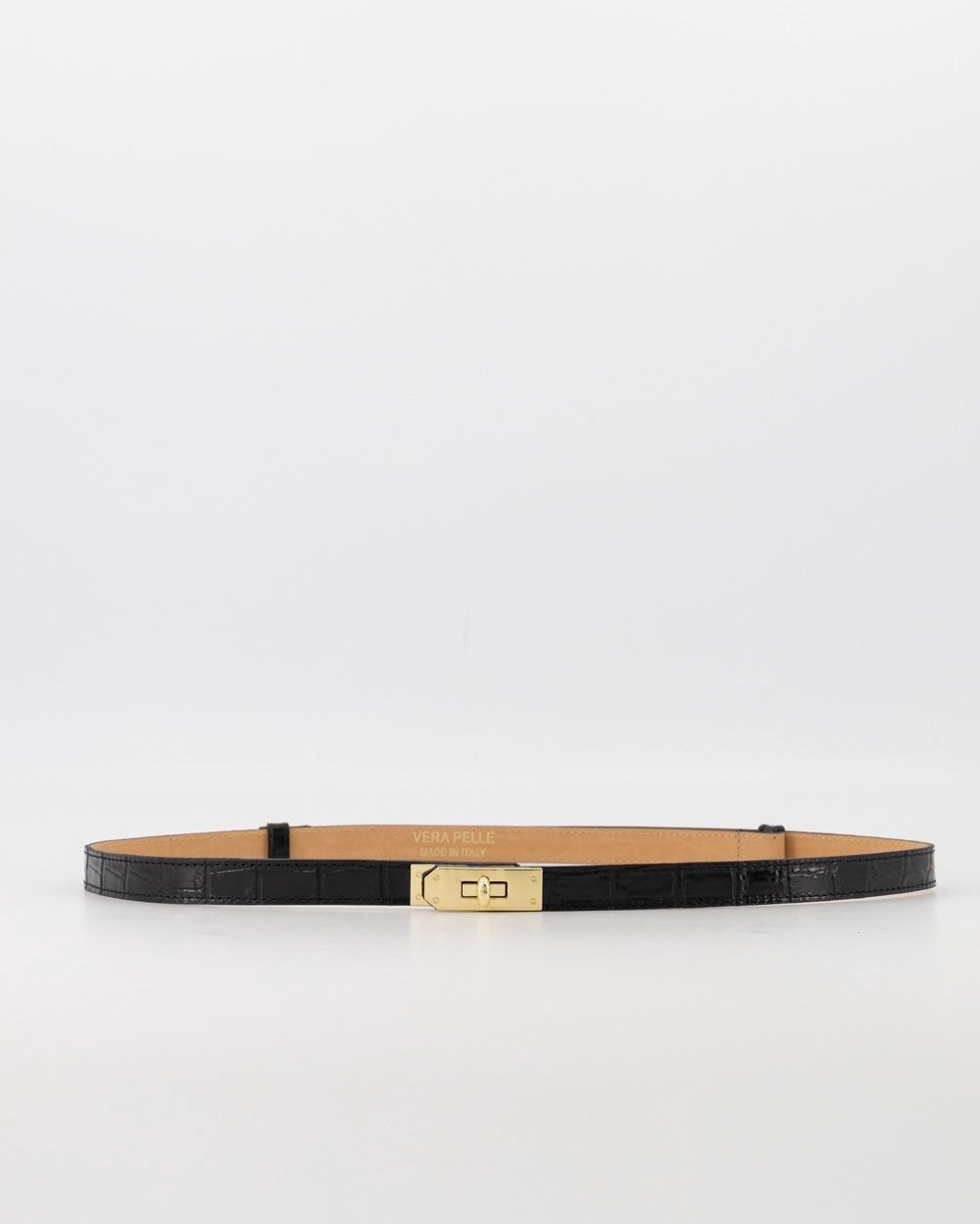 Riem Garcia leer - croco zwart (B28)