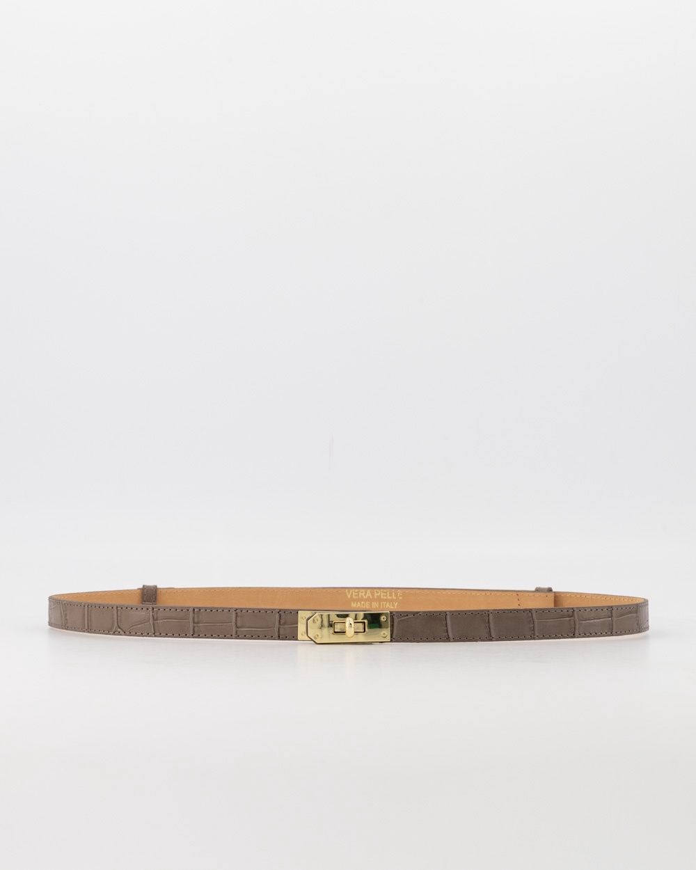 Riem Garcia leer - croco  taupe (B40)