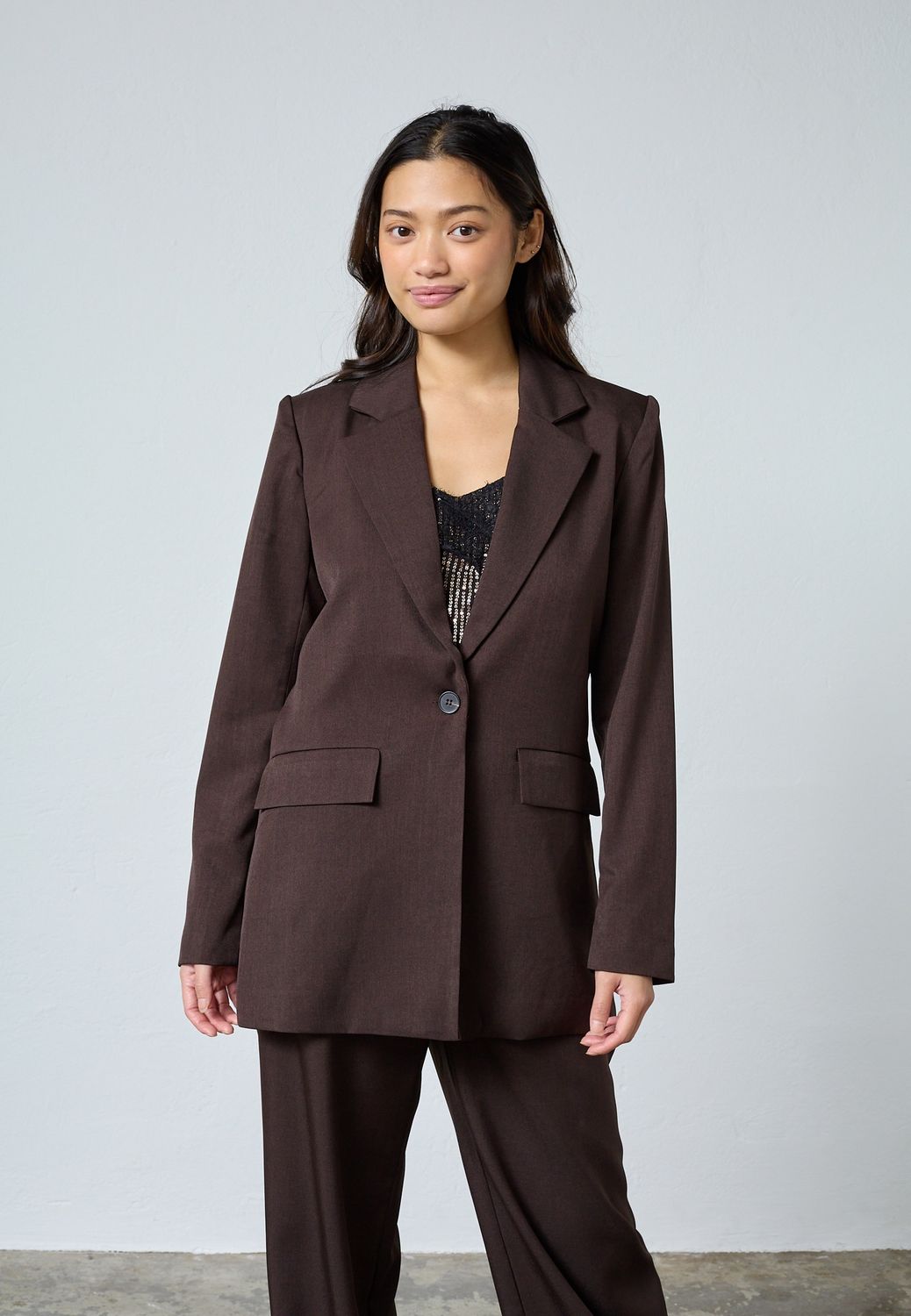 Blazer Viksa - donkerbruin / mocca